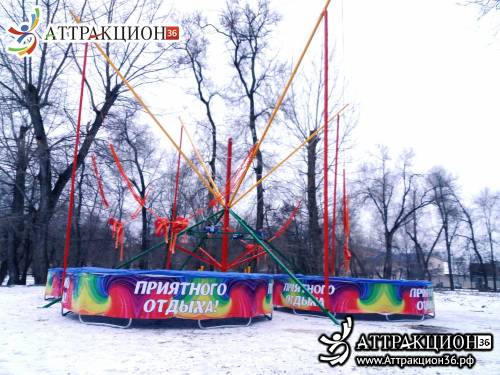 Аттракцион Батут ТАРЗАНКА 4местный 8метров (Аттракцион36.рф)