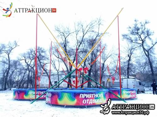 Аттракцион Батут ТАРЗАНКА 4местный 8метров (Аттракцион36.рф)