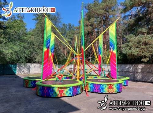 Аттракцион Батут ТАРЗАНКА 6местный 8метров (Аттракцион36.рф)