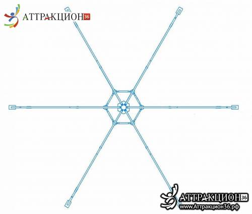 Аттракцион Батут ТАРЗАНКА 6местный 7метров (Аттракцион36.рф)